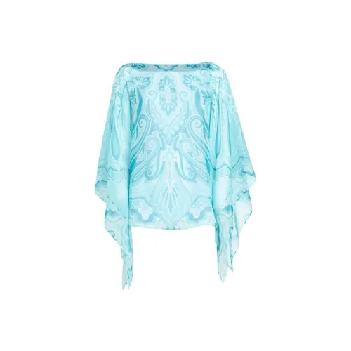 ETRO Шали Синий Женские