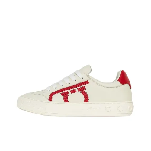 Ferragamo Низкий Топ Стильные Скейтбординги Женские Белые