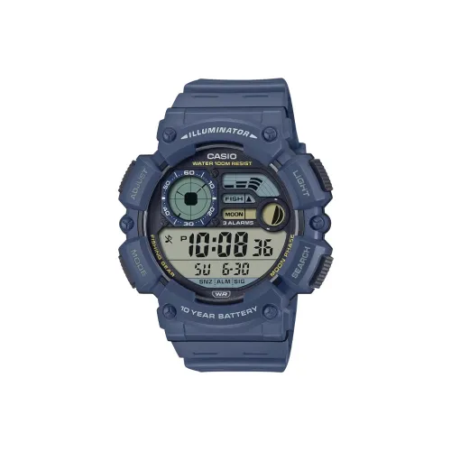 CASIO Кварцевый механизм Смольный ремешок Часы для мужчин Синий циферблат