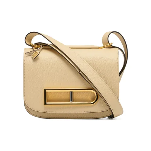 Delvau Lingot с текстурой Телячья кожа Сумка через плечо Сумка на плечо Женская Бежевая