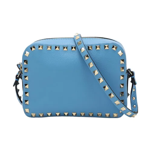 Valentino Garavani Коровья кожа крупнозернистая текстура сумка Camera сумка через плечо плечевая сумка женская светло-синий