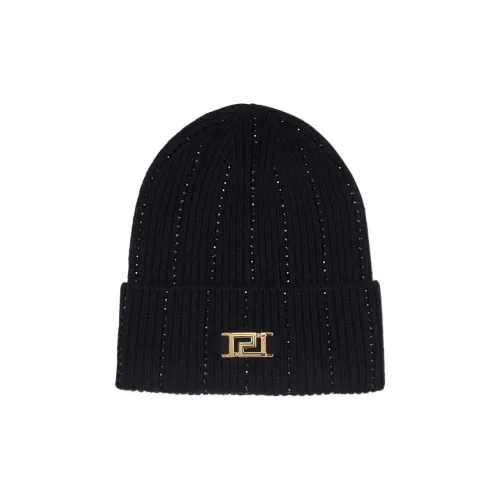 VERSACE Вязаные шапки черного цвета для женщин