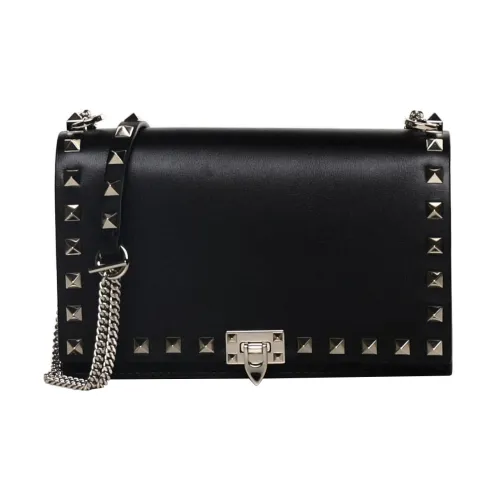 Valentino GARAVANIRockstud Кожа Сумка через плечо Сумка на плечо Женская Черная