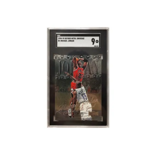 Yi Shot The GOD OF Баскетбол Джордан 1998 99 SKYBOX Металл Вселенная Michael Jordan Металл 3D-эффект Текстура Спортивные карты