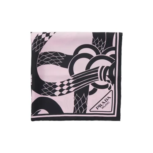 PRADA Ткань Шелковые Шарфы Розовые Женские