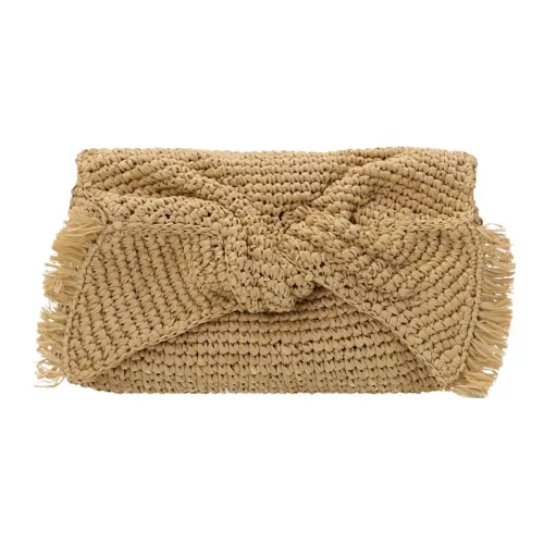 Anya Hindmarch Рафия Клатч Стандартный Женский Светлый Умбра