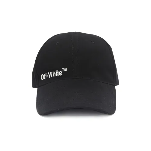 Off Белый Хлопок Бейсболка Черная Унисекс