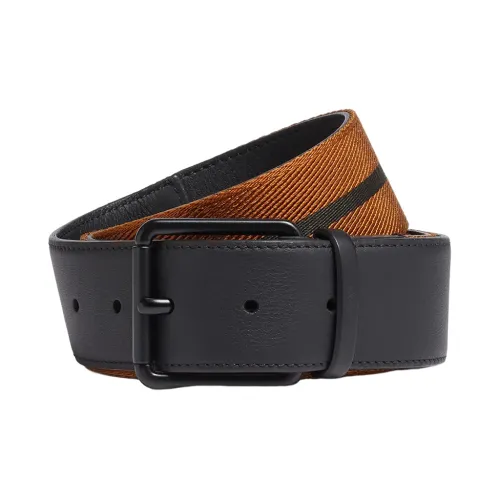 Ermenegildo Zegna Ремни из коровьей кожи, черные, мужские