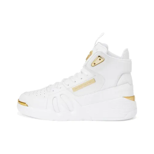 Giuseppe Zanotti GZ Talon Высокие Топы Стильные Скейтбординг Мужские Белые