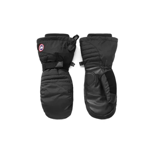 Canada Goose Флисовые вязаные перчатки черного цвета для женщин