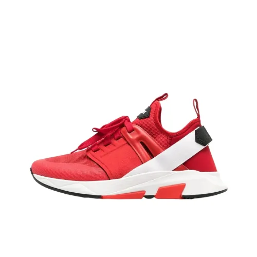 TOM FORD Низкий топ Повседневная обувь Мужская Красная Белая