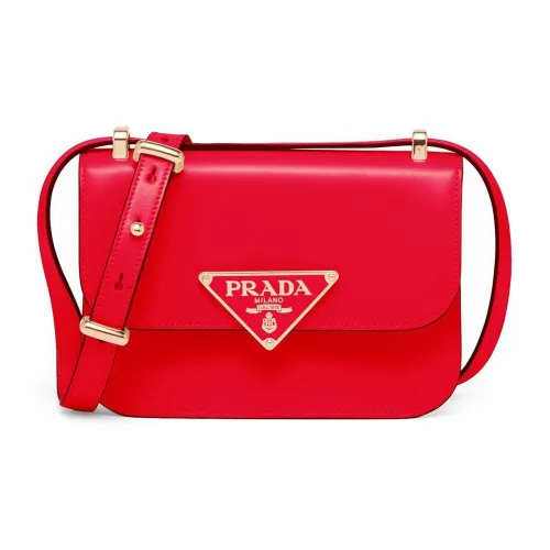PRADA Сумка через плечо из кожи женская красная