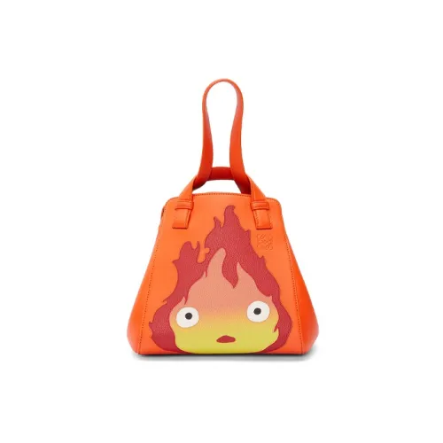 LOEWE Hallow's Mobile Замок Hammock Сатин Коровья кожа Сумка через плечо Сумка Женская Апельсин