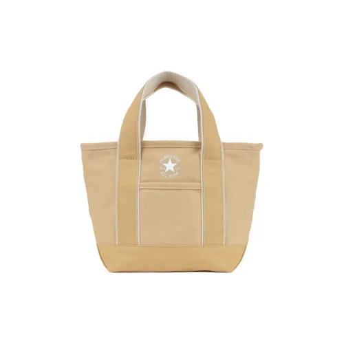 Конверс Холст Хлопок Тоут Сумка Сумка для покупок Холст Сумка Мини Унисекс Бежевый Желтый
