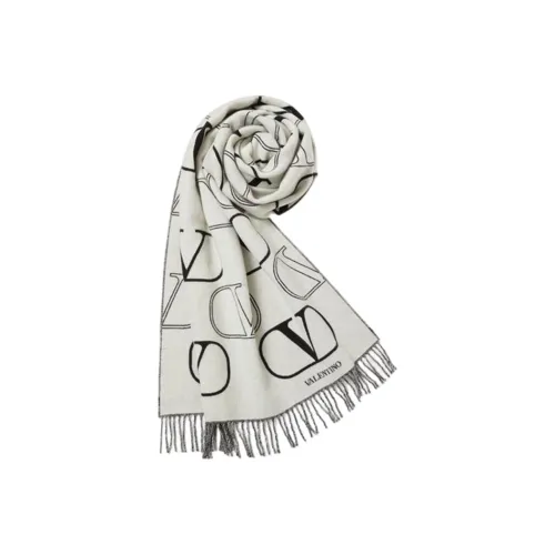 Valentino Вязаные Шарфы из Шерсти Серые Женские