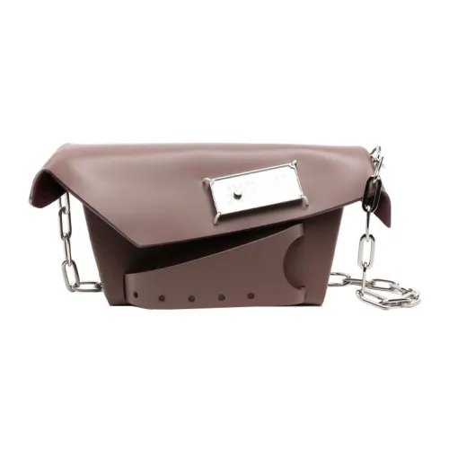 Maison Margiela Snatched Телячья кожа Цепочка Сумка через плечо Сумка на плечо Маленькая Женская Фиолетовая