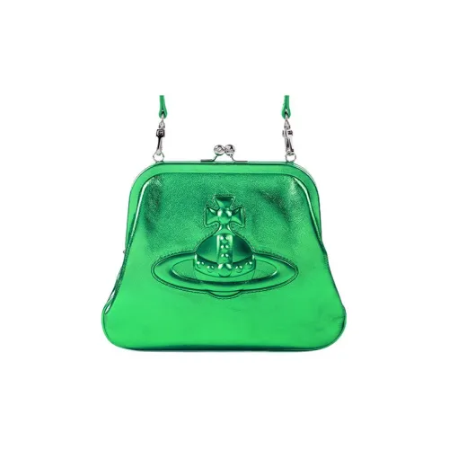 Vivienne Westwood Коровья кожа Пельменная сумка-клатч Сумка через плечо Женская Зеленая