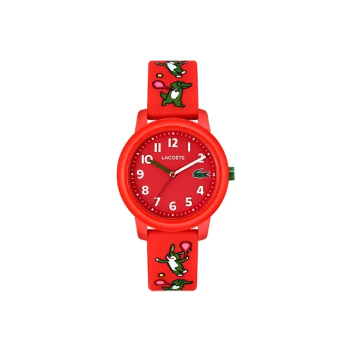 LACOSTE 12,12 KIDS Collection Наручные часы Кварцевый механизм Силиконовый ремешок Красный циферблат Детские 2030051