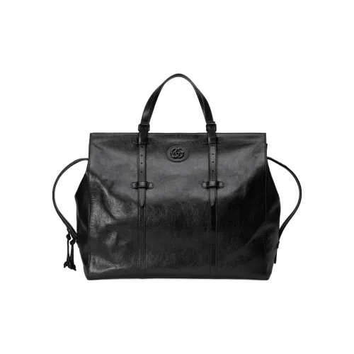 GUCCI Кожа Тоут Сумка Сумка для покупок Сумка Большая Мужская Черная