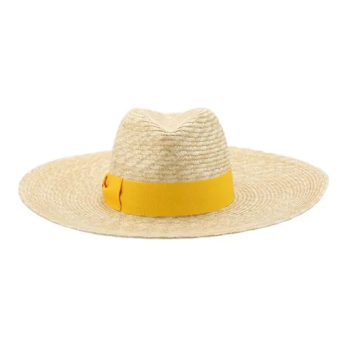 Borsalino Плетеные соломенные шляпы Женские Бежевые