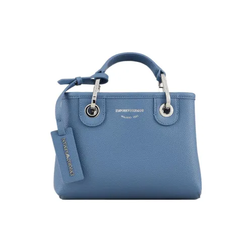 EMPORIO ARMANI Deer с текстурой покрытие ткань через плечо сумка сумка мини женская синяя