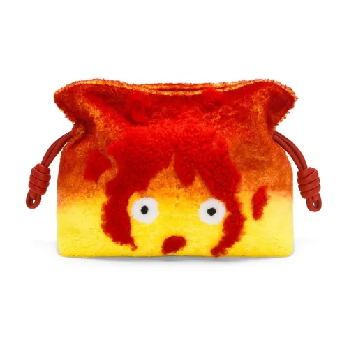 LOEWE Hallow's Mobile Замковая Овчина Одно Плечо Через Плечо Клатч Женский Красный