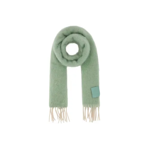 LOEWE Шарфы из шерсти Wool Knit Зеленые Женские