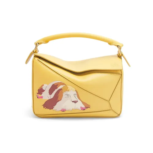 LOEWE Совместное издание Hallow's Mobile Замок Пазл Сатин Коровья кожа Сумка через плечо Сумка Маленькая Женская