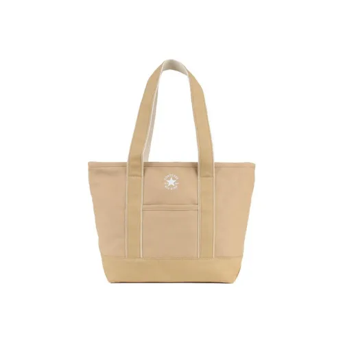 Конверс Хлопок Тоут Сумка Сумка для покупок Сумка на плечо Сумка унисекс Бежево-желтая