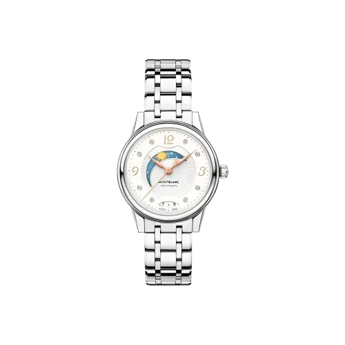 MONTBLANC Автоматический Механический Механизм Женские Часы 30MM Серебристый Циферблат Корпус из Нержавеющей Стали Ремешок из Нержавеющей Стали