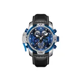 RT3532S-Белый корпус, синий циферблат, черный кожаный ремешок