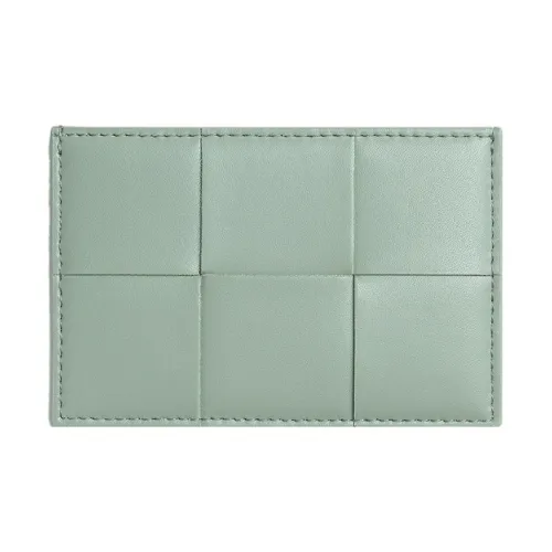 Bottega Veneta Cassette Grained Телячья кожа Держатель для карт Мужской Шалфейно-зеленый