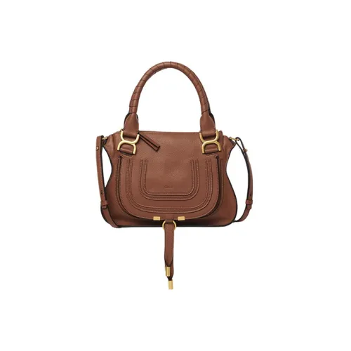 Chloe Marcie с текстурой Телячья кожа Сумка через плечо Сумка Маленькая Женская Коричневая