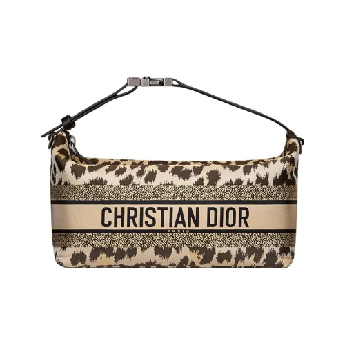 DIOR DiorTravel Кожа Портативный Одно плечо Клатч Средний Женский Бежевый Многоцветный