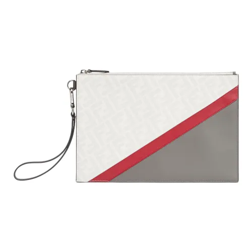 FENDI Клатч из коровьей кожи мужской белый