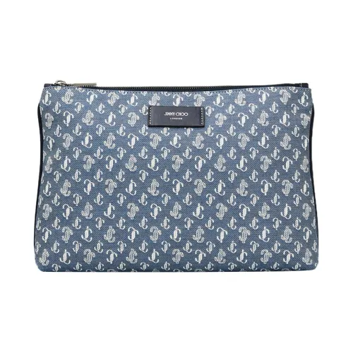 Jimmy Choo Denim Clutch Shoulder Bag Men's Blue