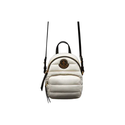 Moncler Kilia Лакированная поверхность Нейлон Сумка Сумка через плечо Сумка через плечо Маленькая Женская Белая