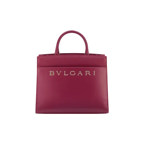 BVLGARI Телячья кожа Тоут Сумка Сумка для покупок Сумка среднего размера Женская Красная