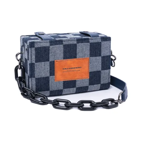 KILLWINNER Denim Маленькая Квадратная Сумка через плечо Квадратная Коробка Унисекс Синий