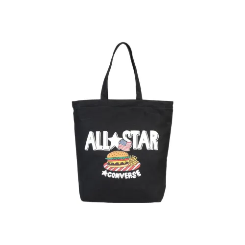 Конверс Хлопок Тоут Сумка Сумка для покупок Сумка Обычная Унисекс Черная