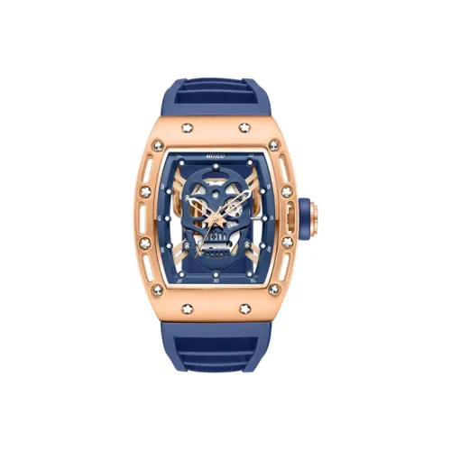 MITICO MH2 Collection Кварцевый механизм Силиконовый ремешок Часы Унисекс Черепный циферблат MH221R03