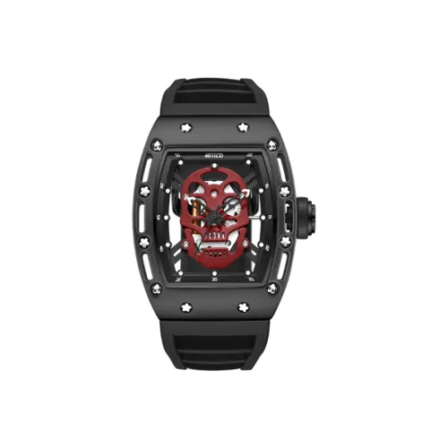 MITICO MH2 Collection Кварцевый механизм Силиконовый ремешок Часы Унисекс Черепный циферблат MH212R01