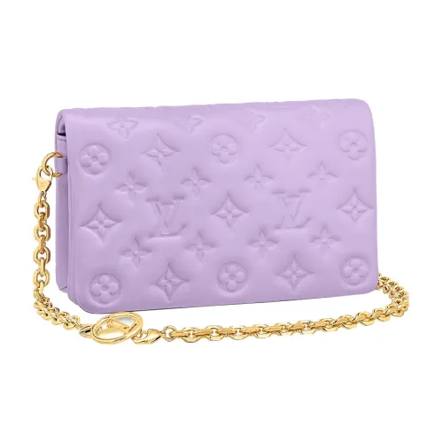 LOUIS VUITTON Coussin с откидной крышкой овечья кожа сумка через плечо сумка на плечо женская Parma фиолетовый