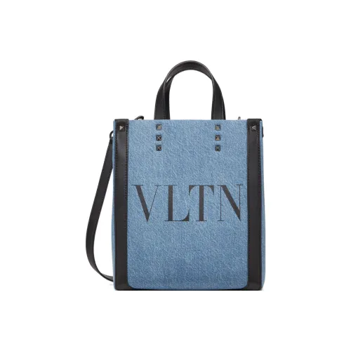 Valentino VLTN Denim Tote Bag Shopping Bag Crossbody Bag Mini Men's Denim Blue Black