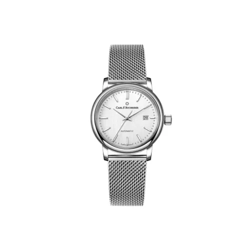 BUCHERER Автоматический Механический Механизм Женские Часы 31 мм Серебристый Циферблат Корпус из Нержавеющей Стали Ремешок из Нержавеющей Стали