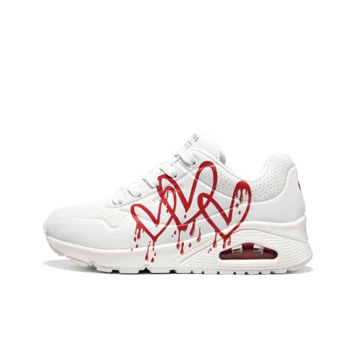 Skechers Street Series Heart Shoes Low Top Повседневная обувь Женская Белая