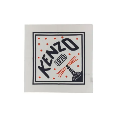 KENZO Cotton Knit Шарфы Белый Мужской