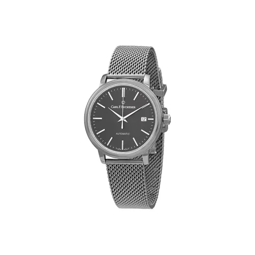 BUCHERER Автоматический Механический Механизм Мужские Часы Циферблат Серый Корпус Нержавеющая Сталь Ремешок Нержавеющая Сталь