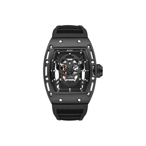 MITICO MH2 Collection Кварцевый механизм Силиконовый ремешок Часы Унисекс Черепный циферблат MH211R01