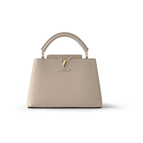 LOUIS VUITTON Capucines Кожа Сумка Сумка через плечо Сумка через плечо Маленькая Женская Серый